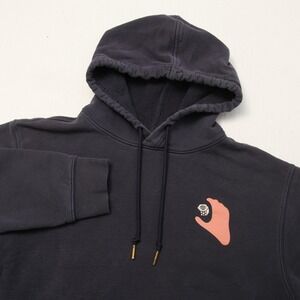 Mountain Hardwear Hoodie Womens M Gray Hand Hold Maezawa Graphic Pullover